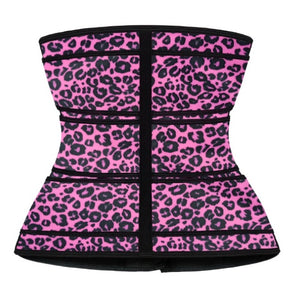 Three Belt Hook WAIST TRAINER (PINK LEOPARD)